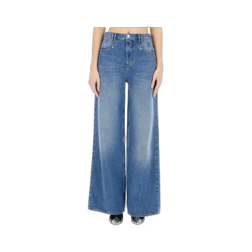 Logo Patch Wide-Leg Jeans