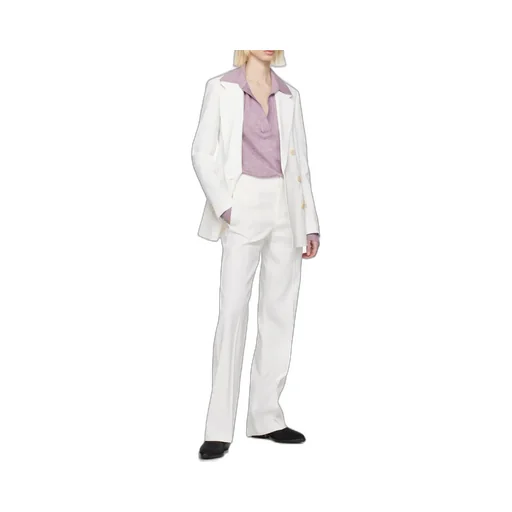 Double-Breasted Button-Fastening Jacket