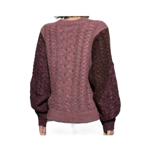 Cable-Knit Patchwork Sweater