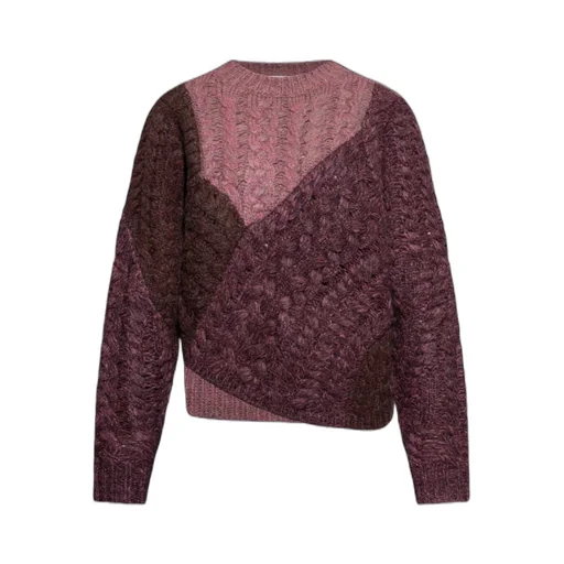 Cable-Knit Patchwork Sweater