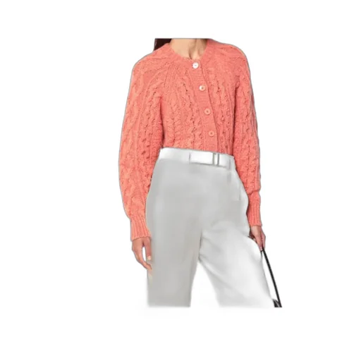 Long-Sleeved Knitted Cardigan
