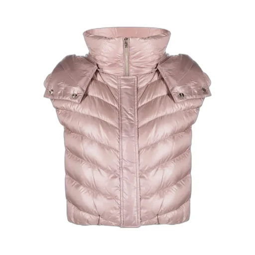 Glossy Finish Cropped Down Gilet