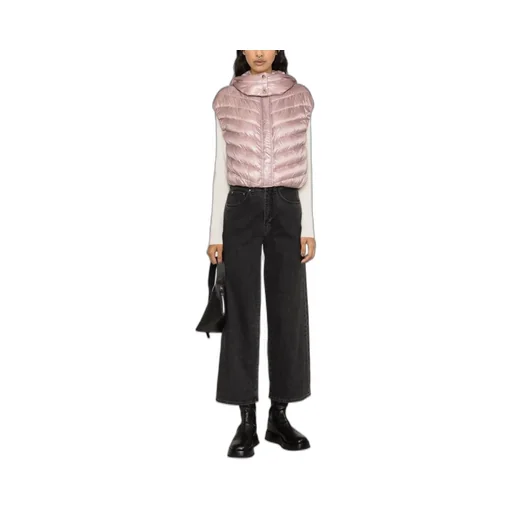 Glossy Finish Cropped Down Gilet