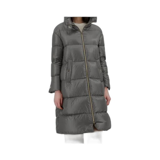 Padded Zip-Up Long Coat