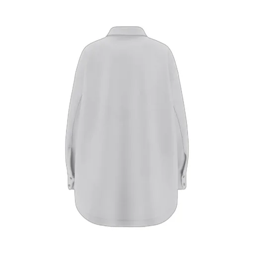 Felted-Finish Buttoned Long Shirt