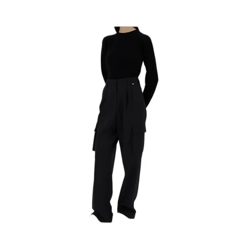 High-Waisted Cargo Tailored Trousers