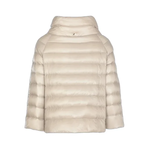 Long-Sleeved Quilted Down Jacket