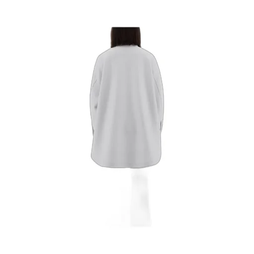 Felted-Finish Buttoned Long Shirt