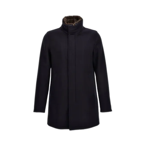 Logo Plaque High-Neck Coat