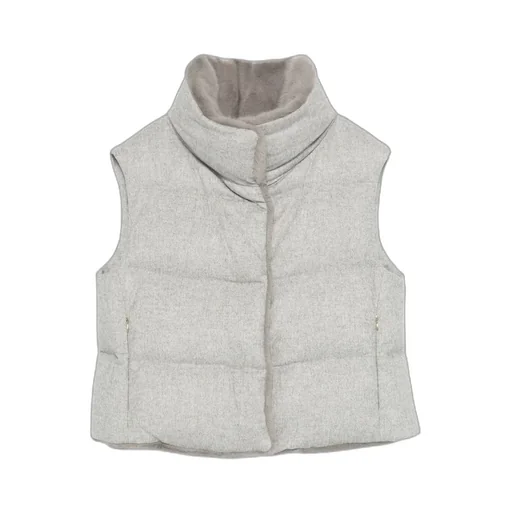 High-Necked Down Vest