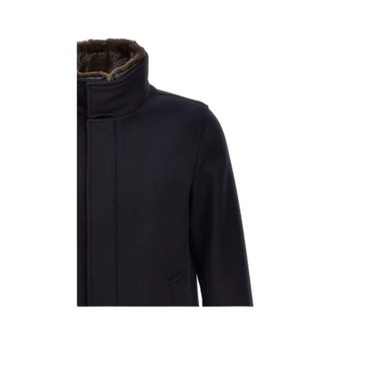 Logo Plaque High-Neck Coat