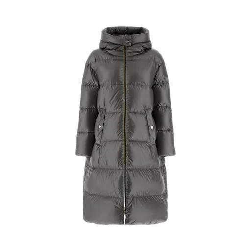 Padded Zip-Up Long Coat