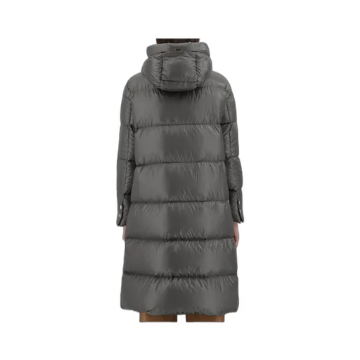 Padded Zip-Up Long Coat