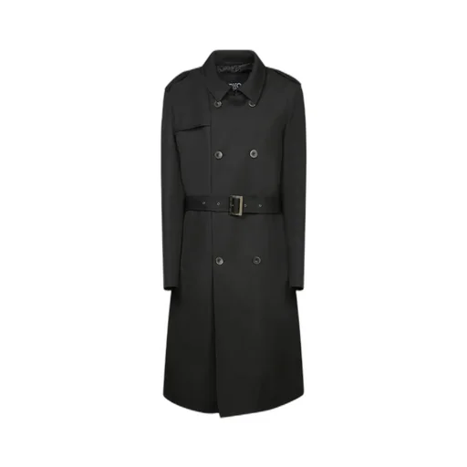 Double-Breasted Gabardine Trench Coat