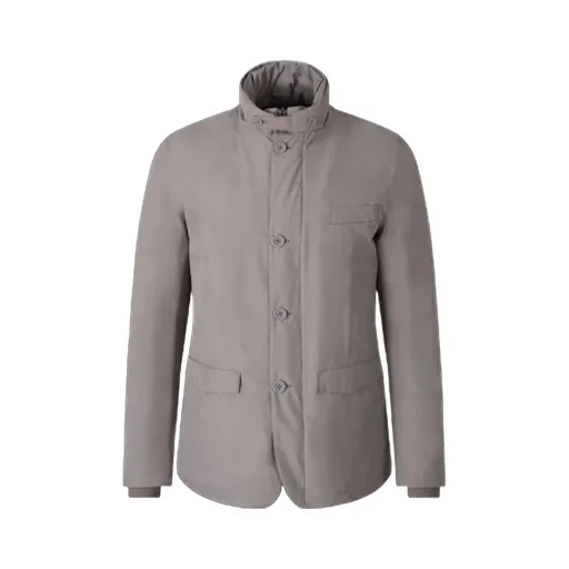 High-Neck Buttoned Padded Jacket