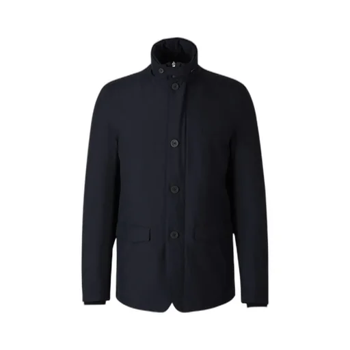 High-Neck Buttoned Padded Jacket