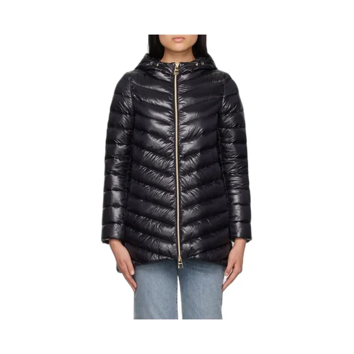 Quilted Hooded Drawstring Puffer Jacket