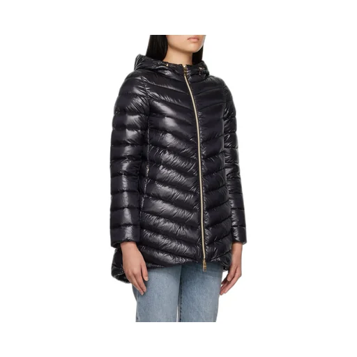 Quilted Hooded Drawstring Puffer Jacket