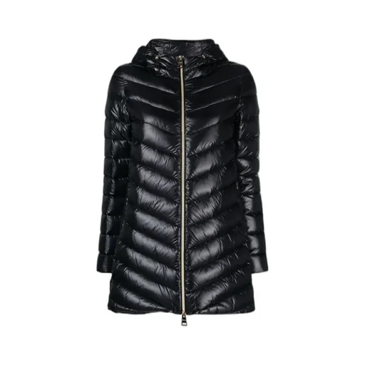 Quilted Hooded Drawstring Puffer Jacket