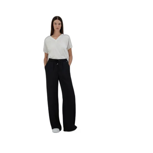 Wide Leg Satin Trousers