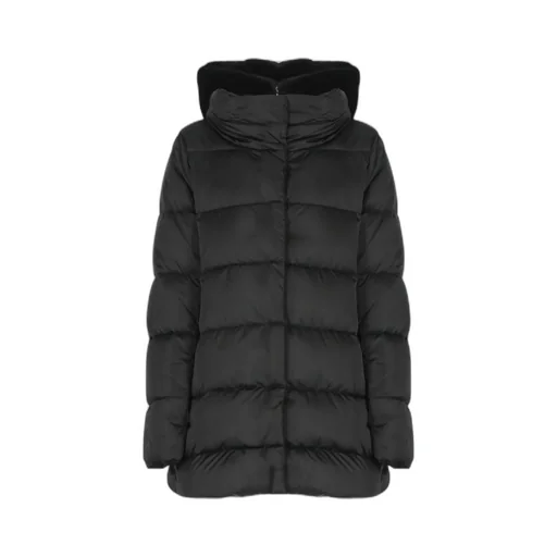 Hooded Quilted Down Coat