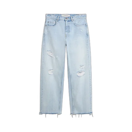Straight-Leg Distressed Jeans