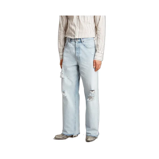 Straight-Leg Distressed Jeans