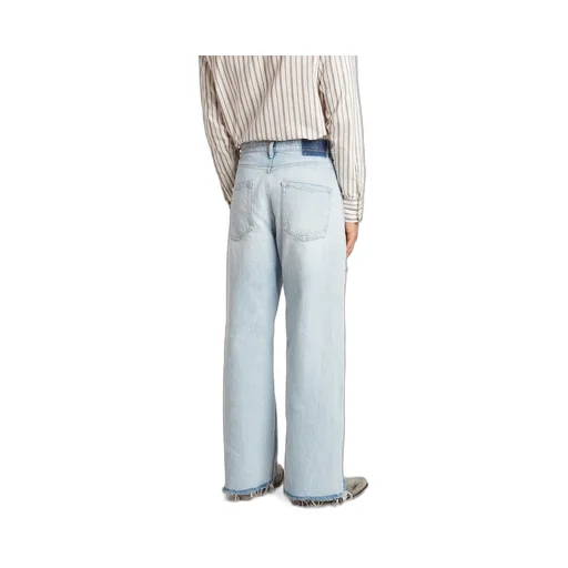 Straight-Leg Distressed Jeans