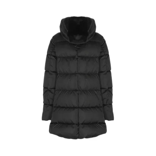 Hooded Quilted Down Coat