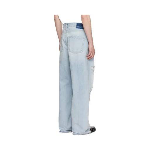 Straight-Leg Distressed Jeans
