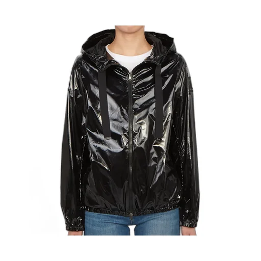 Logo-Patch Zipped Hooded Jacket