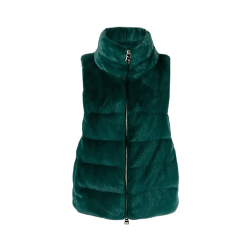 Faux-Fur Zipped Quilted Gilet