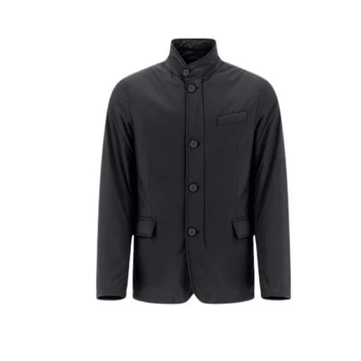 Padded Buttoned Highneck Jacket