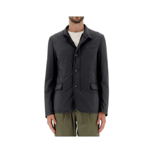 Padded Buttoned Highneck Jacket