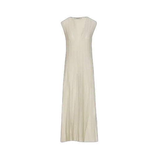 V-Neck Knitted Sleeveless Dress