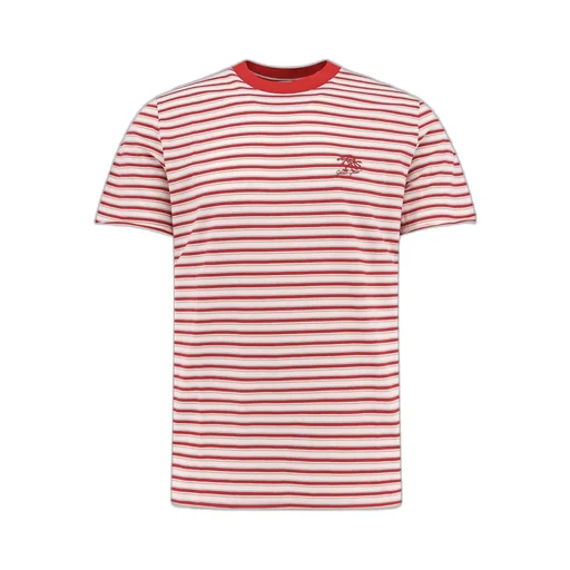 Logo Embroidered Striped T-Shirt