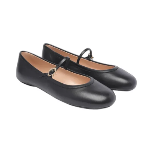 Carla Buckle-Strap Ballerina Shoes