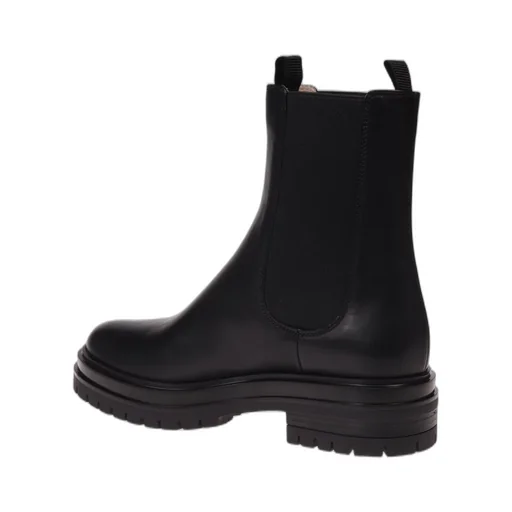 Round-Toe Slip-On Combat Boots