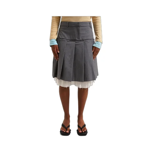 Pleated Midi Skirt