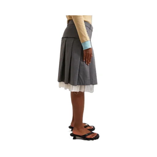 Pleated Midi Skirt