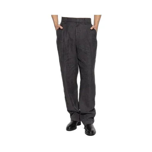 Pleated Straight Leg Trousers