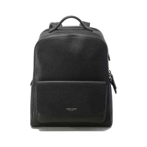 Logo-Stamp Leather Backpack