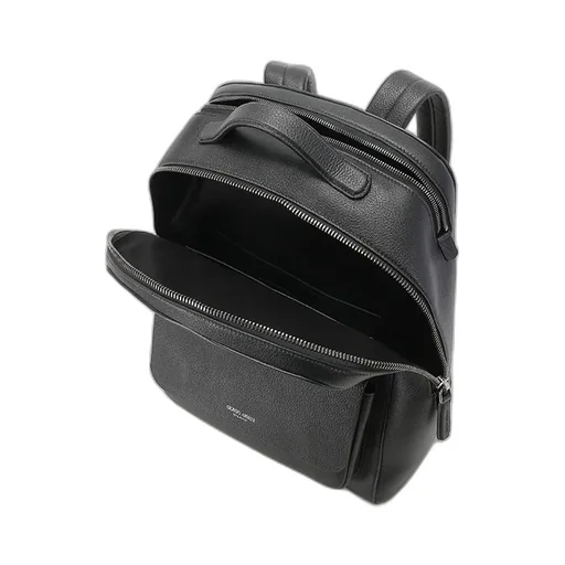 Logo-Stamp Leather Backpack