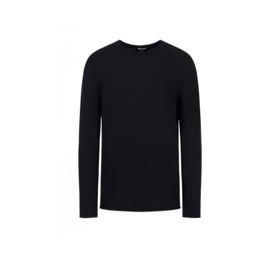 Icon Cashmere Double-Sided Rib Round Neck Sweater