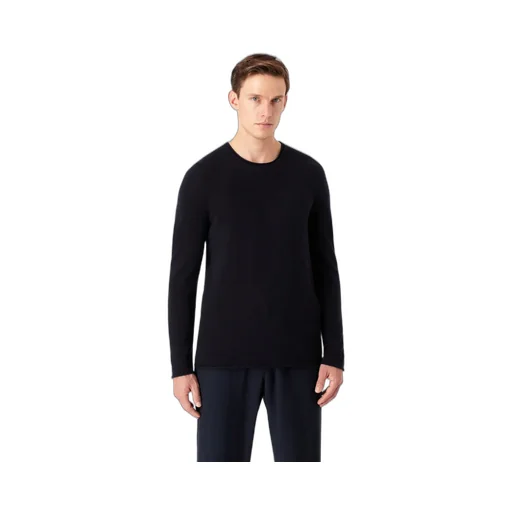 Icon Cashmere Double-Sided Rib Round Neck Sweater