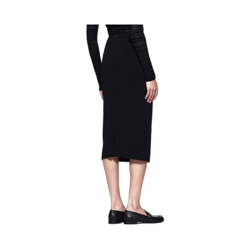 Wool-Blend Straight Skirt