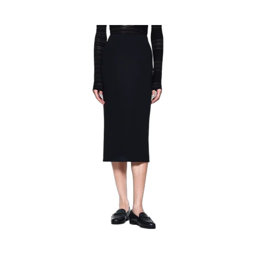 Wool-Blend Straight Skirt