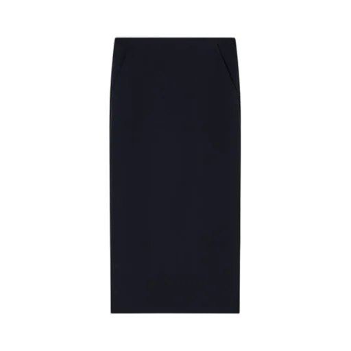 Wool-Blend Straight Skirt