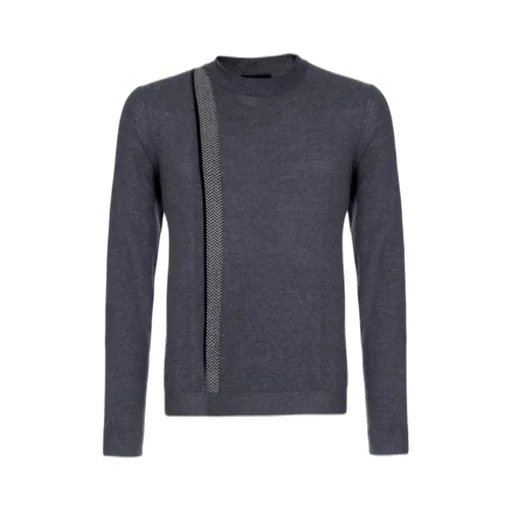 Herringbone Stripe Magneto Sweater