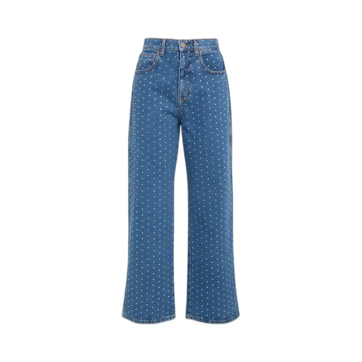 Crystal-Embellished Jeans